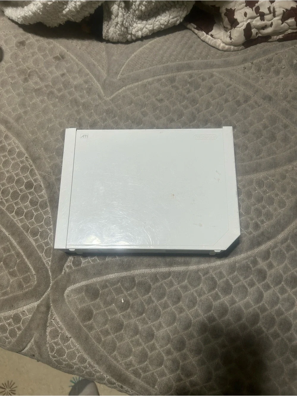 Wii console with power cord missing front cover